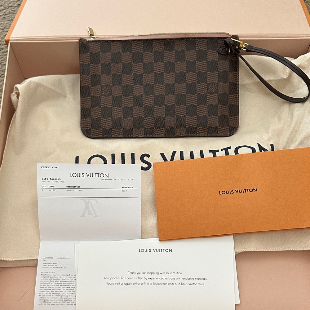 Louis Vuitton Dark Brown Checkered Pouch